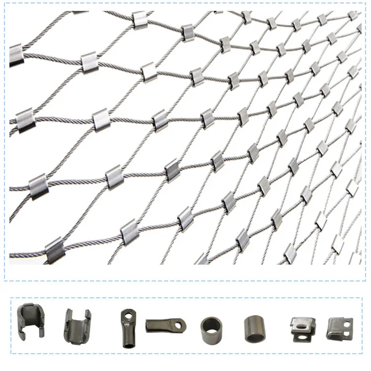 Animal Zoo Stainless Steel Wire Protective Cable Rope Mesh / Cable Mesh Green Plant Climbing Trellis Walls 1