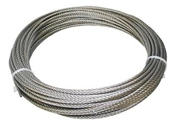 A roll of stainless steel cable in construction of 7 * 7.